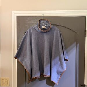 Tuckernuck Light Blue Gray Sweater Poncho